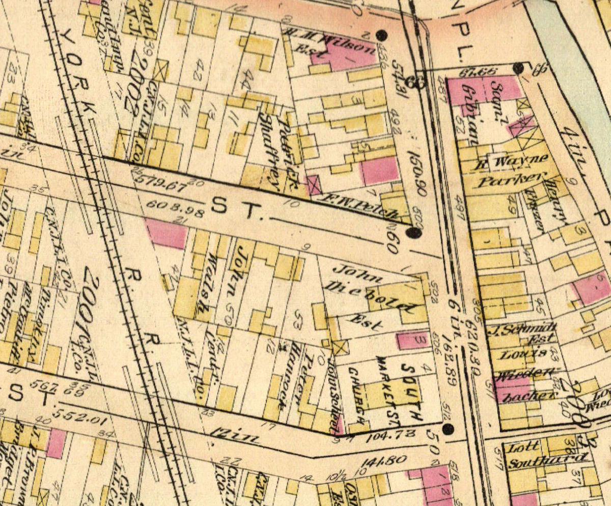 1889 Map
510 Market St., c. Adams
