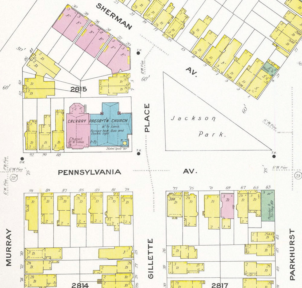 1908 Map
78 - 86 Pennsylvania Ave. c. Gillette Place
