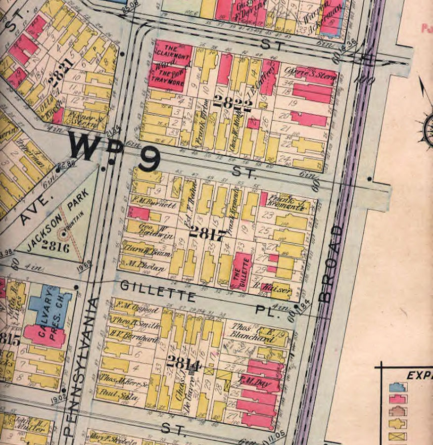 1912 Map
78 - 86 Pennsylvania Ave. c. Gillette Place
