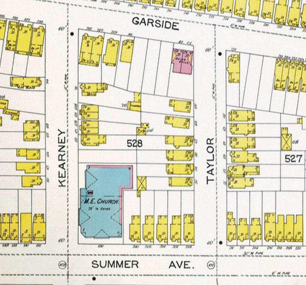 1892 Map
194 - 198 Summer Avenue c. Kearny Avenue
