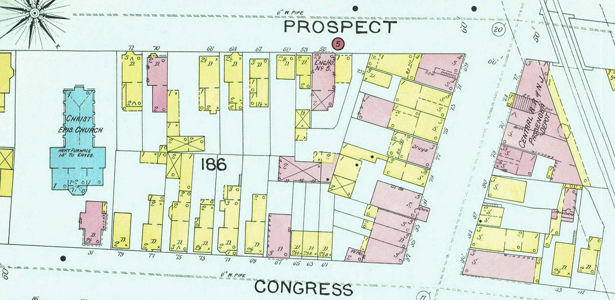 1892 Map
76 Prospect Street (81,85 Congress Street)
