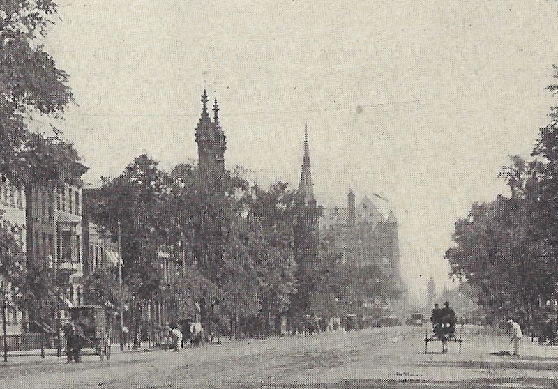The steeple in the center is the Church of the Redeemer
From: "Newark Illustrated 1909-1910" Published by Frank A. Libby 1909
