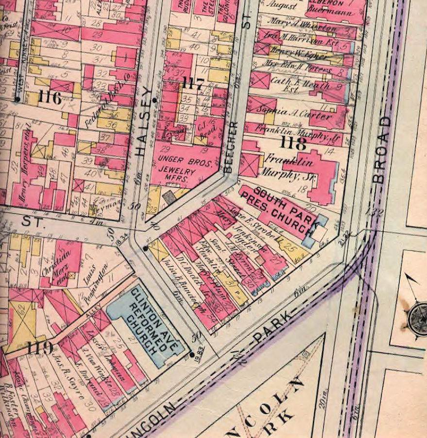 1912 Map
25 Clinton Ave. c. Halsey Street
