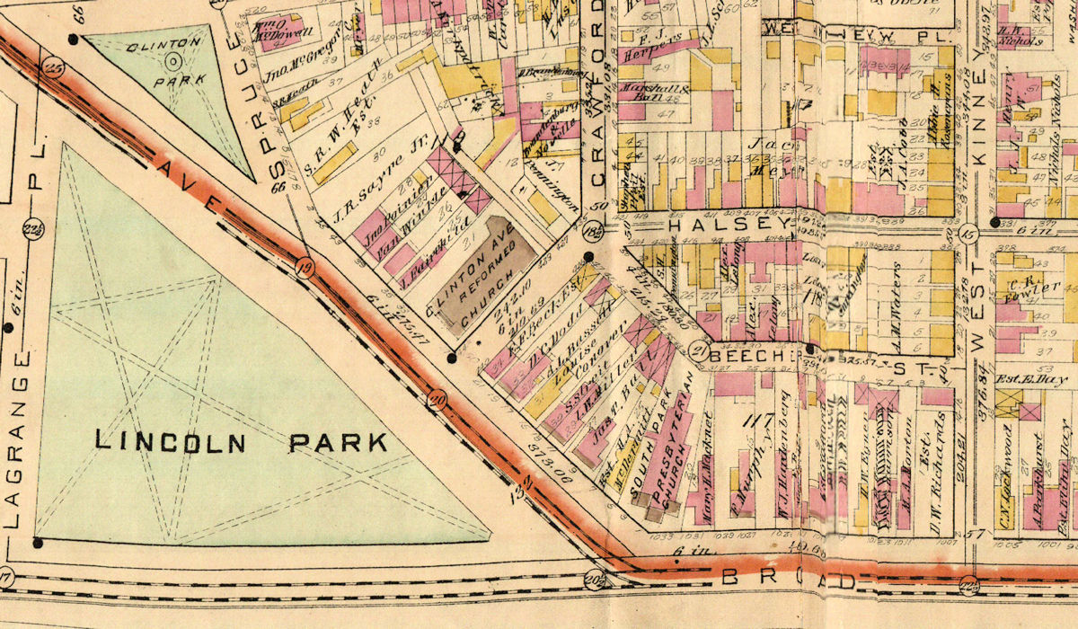 1889 Map
25 Clinton Ave. c. Halsey Street
