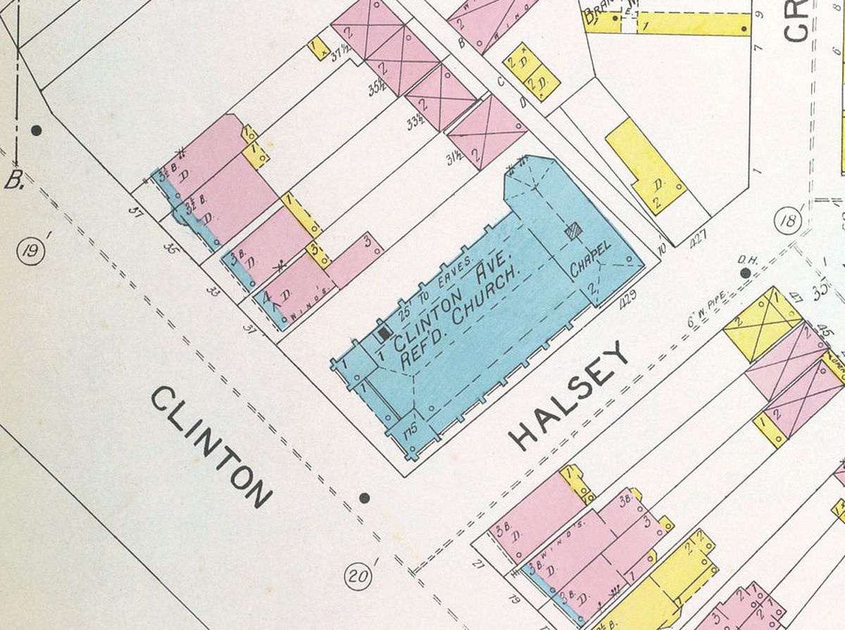 1892 Map
25 Clinton Ave. c. Halsey Street
