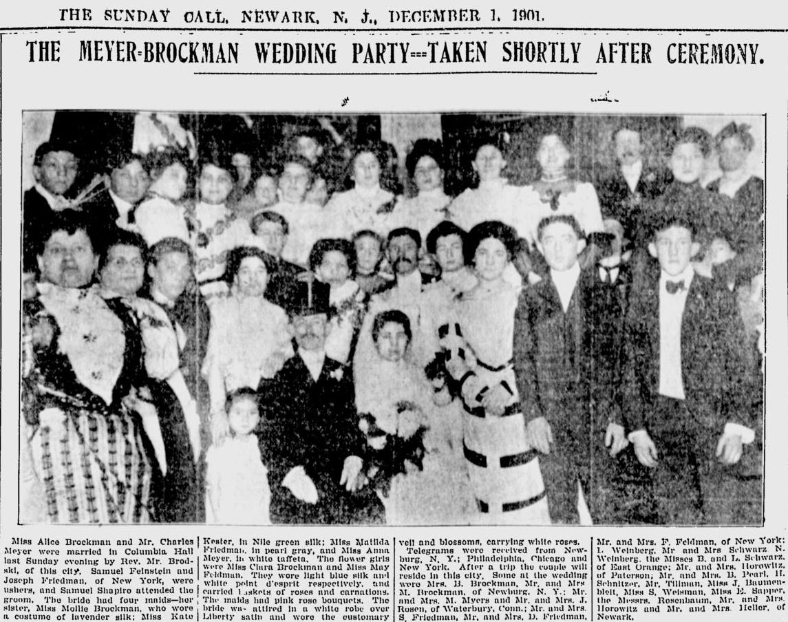 The Meyer-Brockman Wedding Party - Taken Shortly After Ceremony
December 1, 1901
