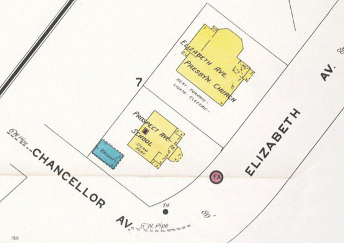 1908 Map
761 Elizabeth Ave. c. Chancellor Avenue
