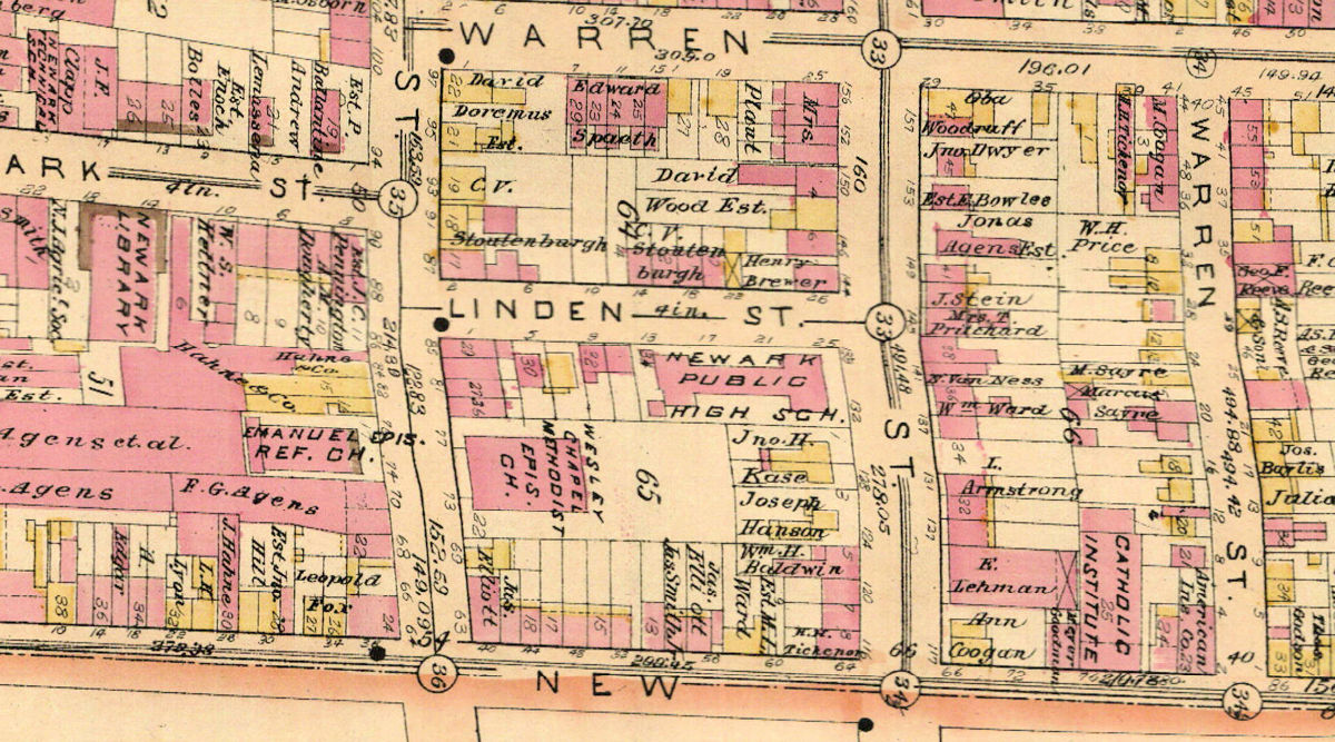 1889 Map
74 Halsey Street Location
