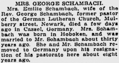 Mrs. Emile Schambach Obituary
1913
