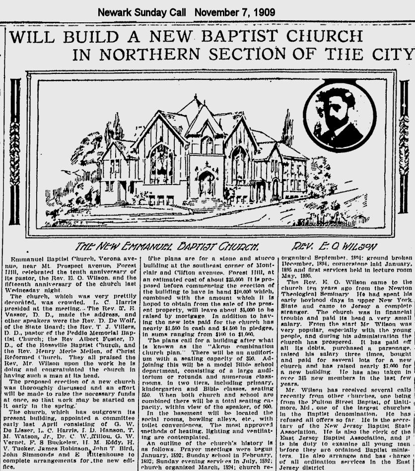 Will Build a New Baptist Church in Northern Section of the City
1909
