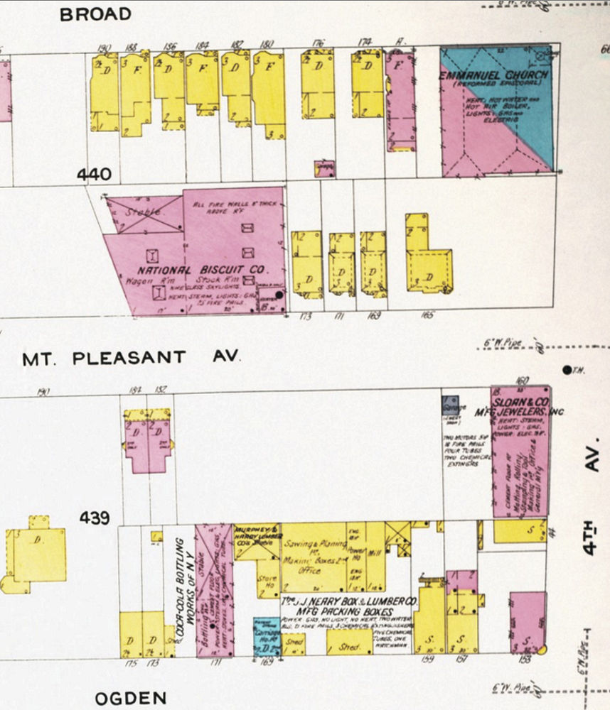 1909 Map
Broad Street corner Fourth Avenue
