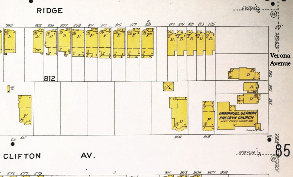 1909 Map
236 Verona Avenue
