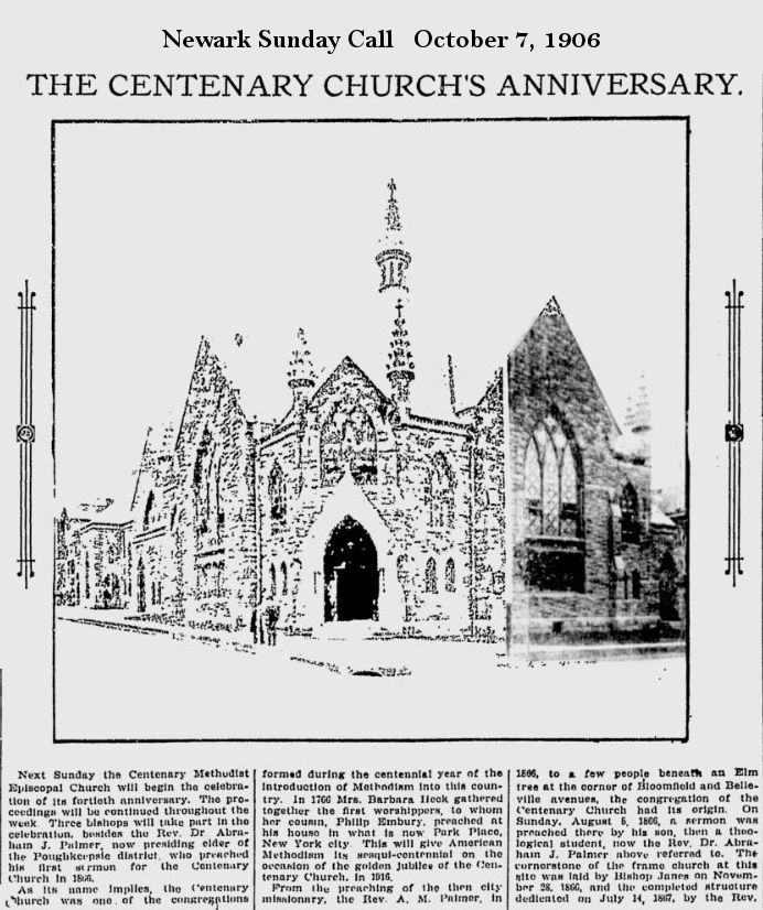 The Centenary Church's Anniversary
October 7, 1906
