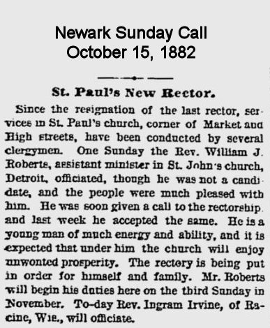 St. Paul's New Rector
October 15, 1882
