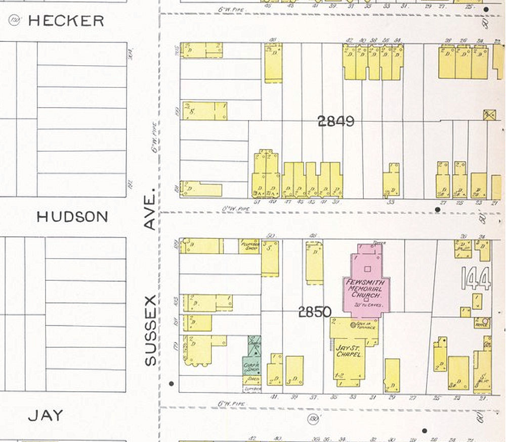 1892 Map
36 Hudson Street n. Orange Street
