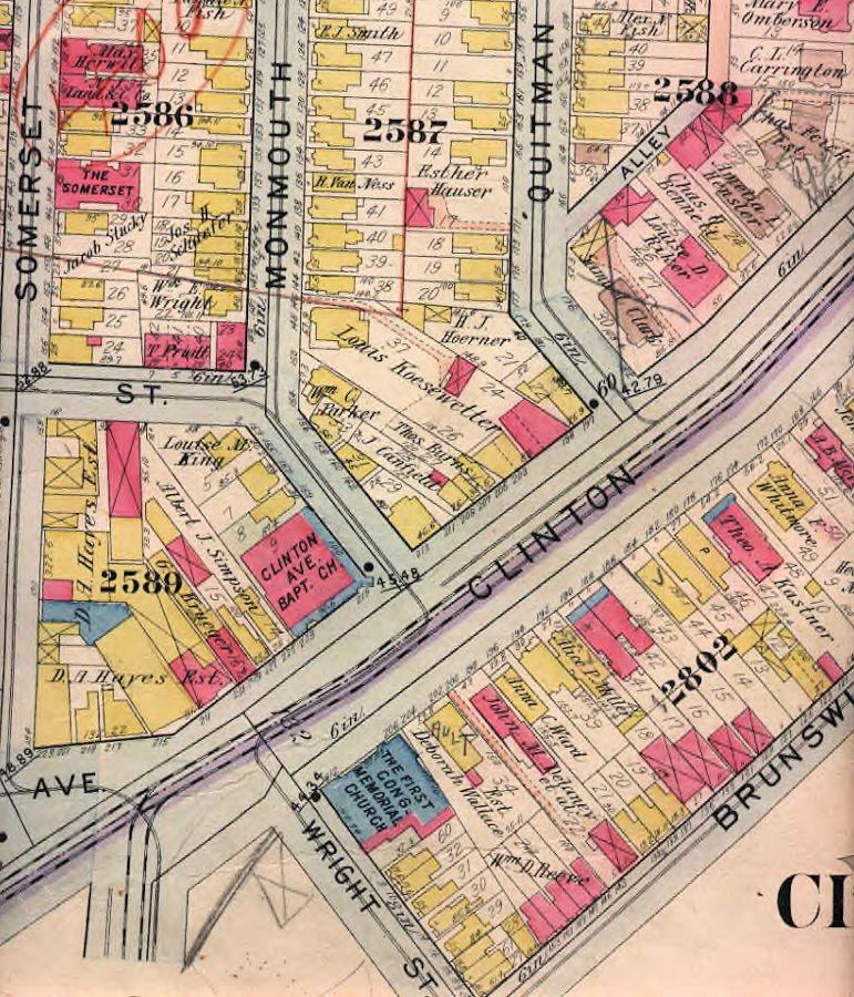 1912 Map
29 Clinton Ave. c. Wright
