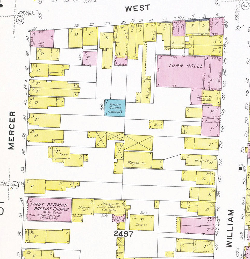 1908 Map
24, 28 Mercer Street
