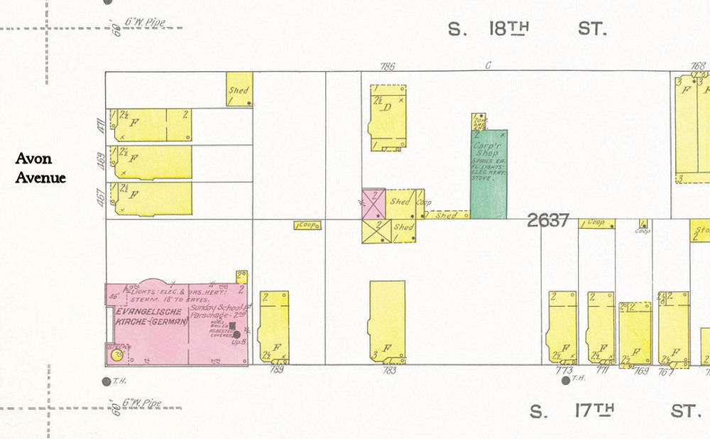 1909 Map
Avon Avenue c. South Seventeenth Street
