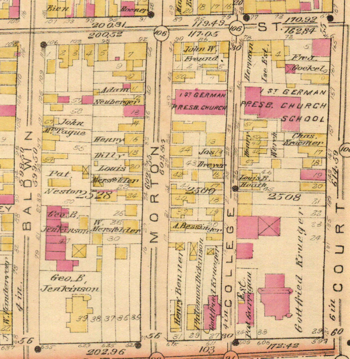 1889 Map
39 Morton Street n. High Street
