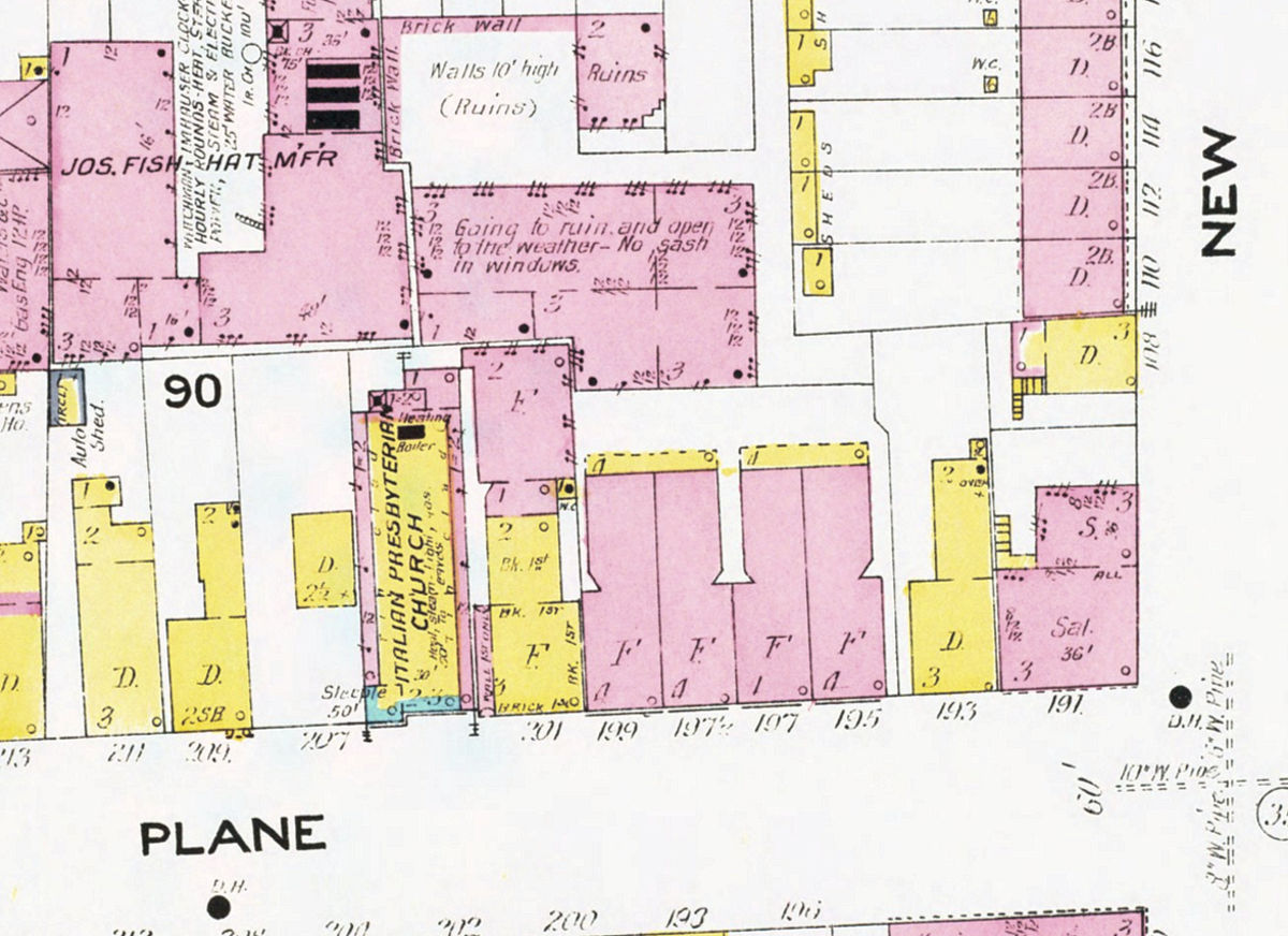 1908 Map
293 Plane Street
