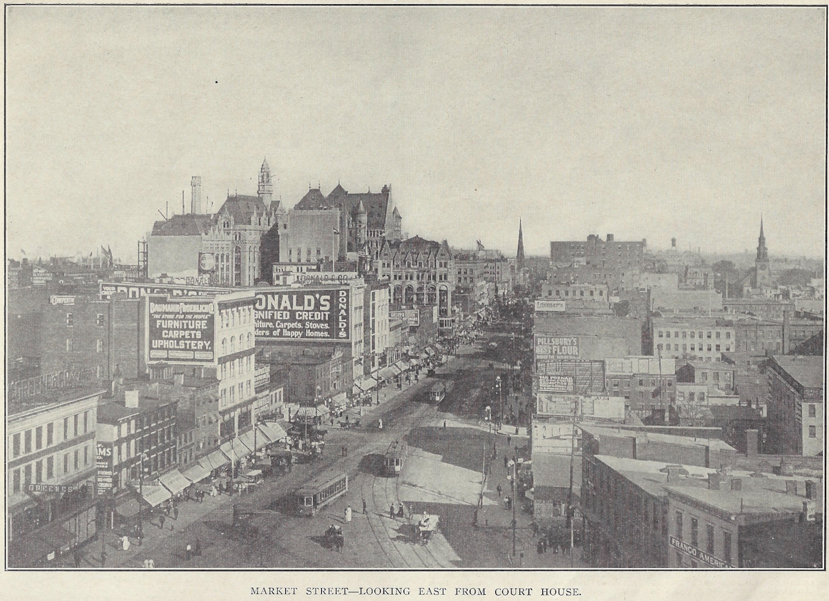 As seen from the Court House (right side)
From: "Newark Illustrated 1909-1910" Published by Frank A. Libby 1909
