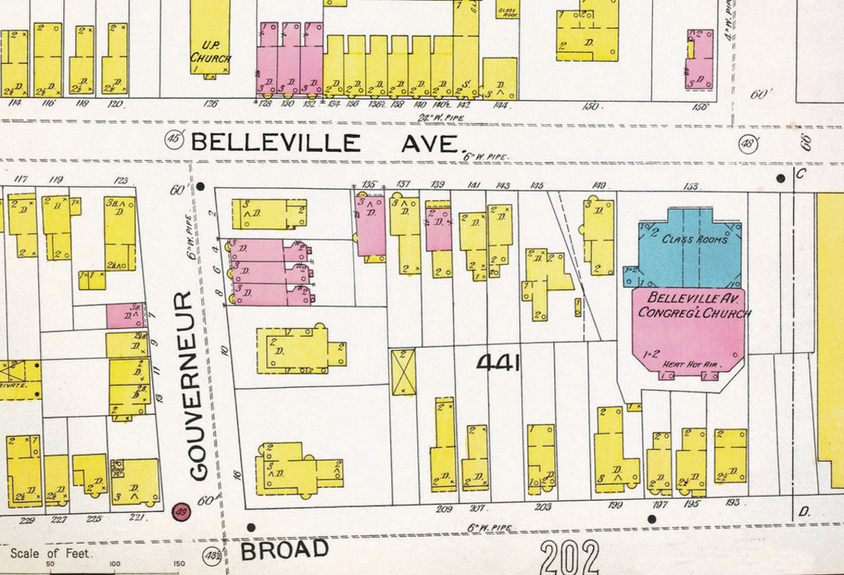 1892 map
124, 136 Belleville Avenue
