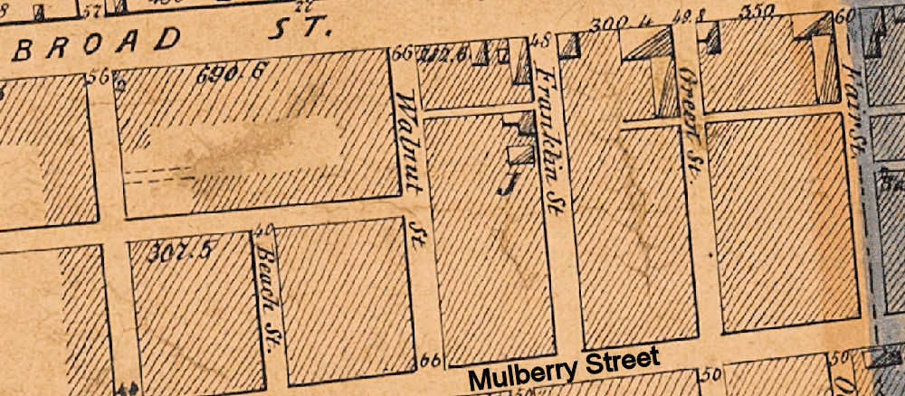 1847 Map
12 Franklin Street
"J" on the map
