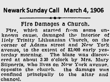 Fire Damages a Church
March 4, 1906
