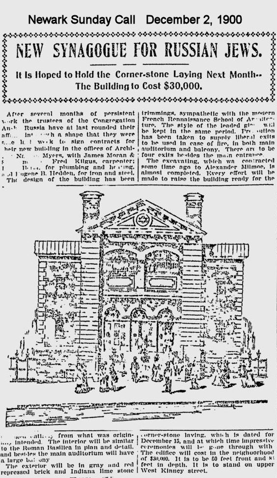 New Synagogue for Russian Jews
December 2, 1900
