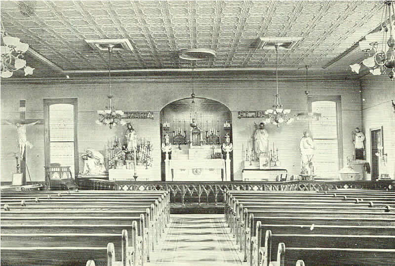 Interior of Present Church
Photo from "History of the Church of St. Rose of Lima"

