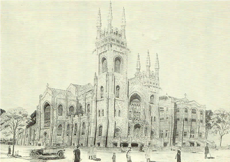 Proposed New Church
Photo from "History of the Church of St. Rose of Lima"

