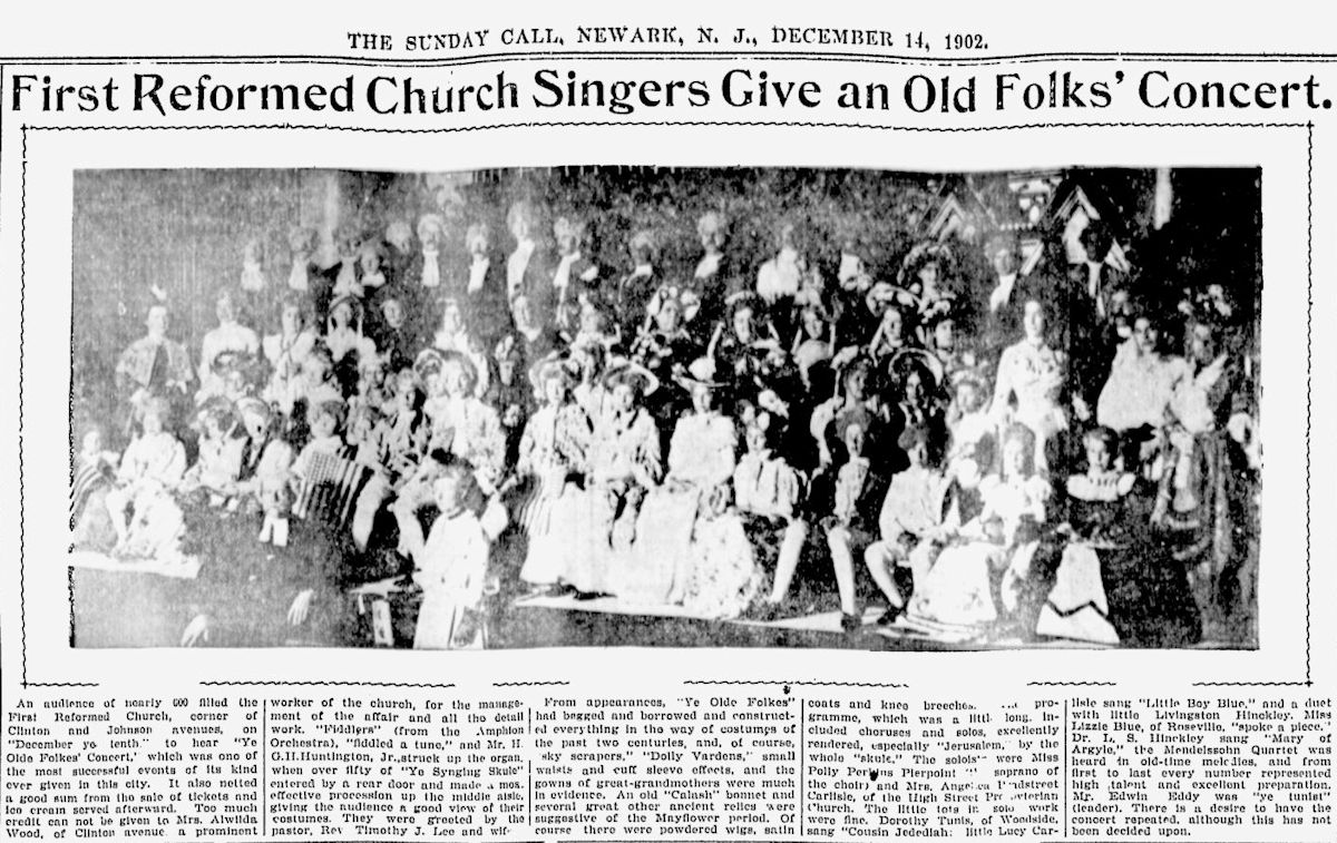 First Reformed Church Singers Give an Old Folks' Concert
December 14, 1902
