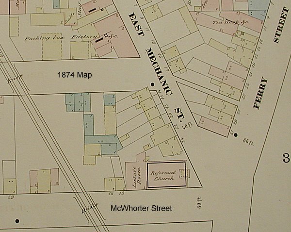1874 Map
35 Ferry Street (McWhorter Square) 
