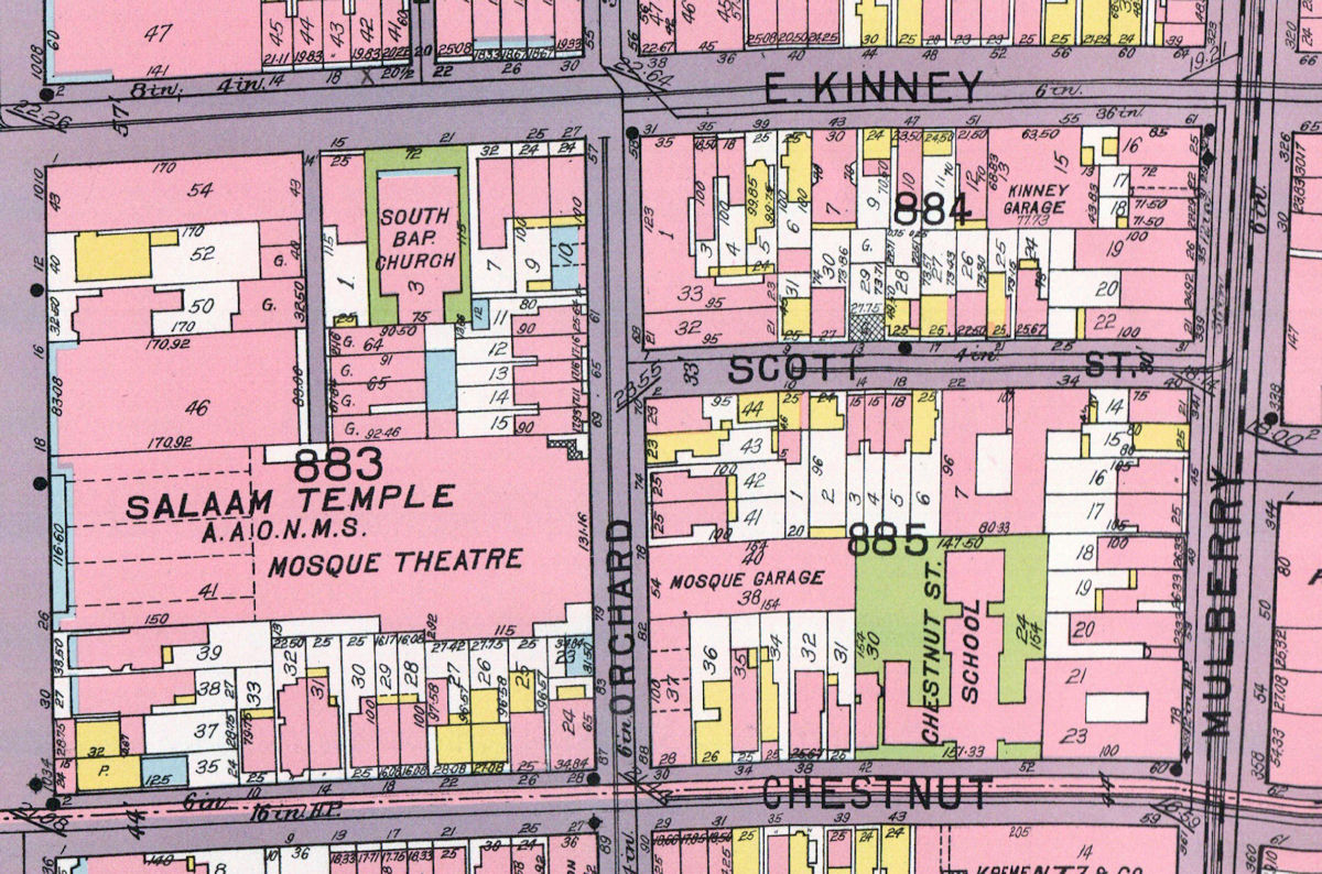 1927 Map
15, 19 East Kinney Street
