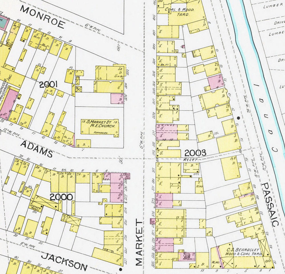 1892 Map
510 Market St., c. Adams
