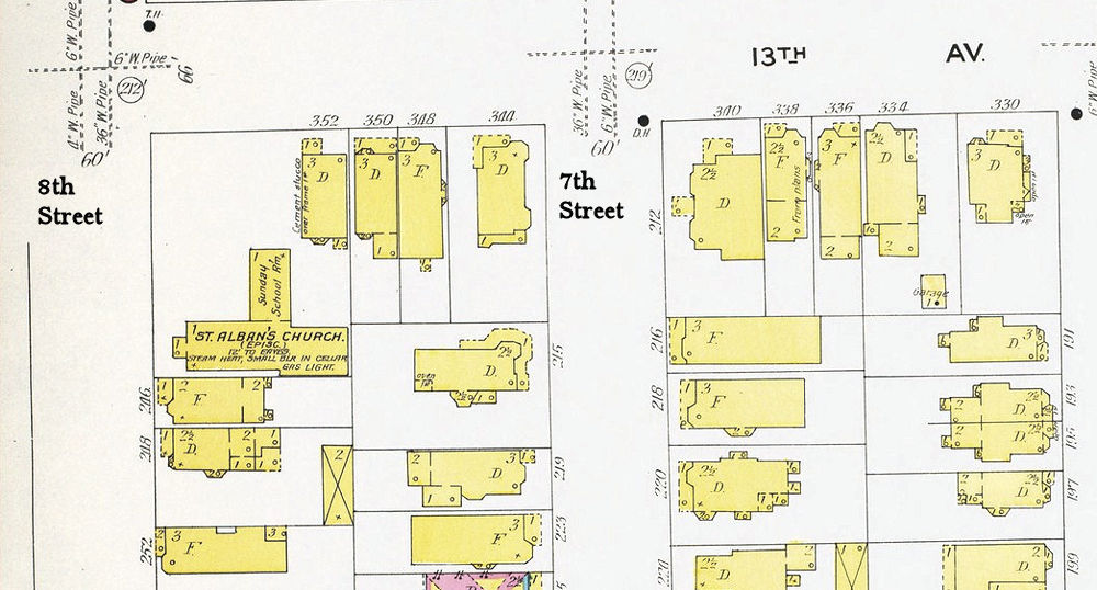 1908 Map
Thirteenth Ave. c. South Eighth Street
