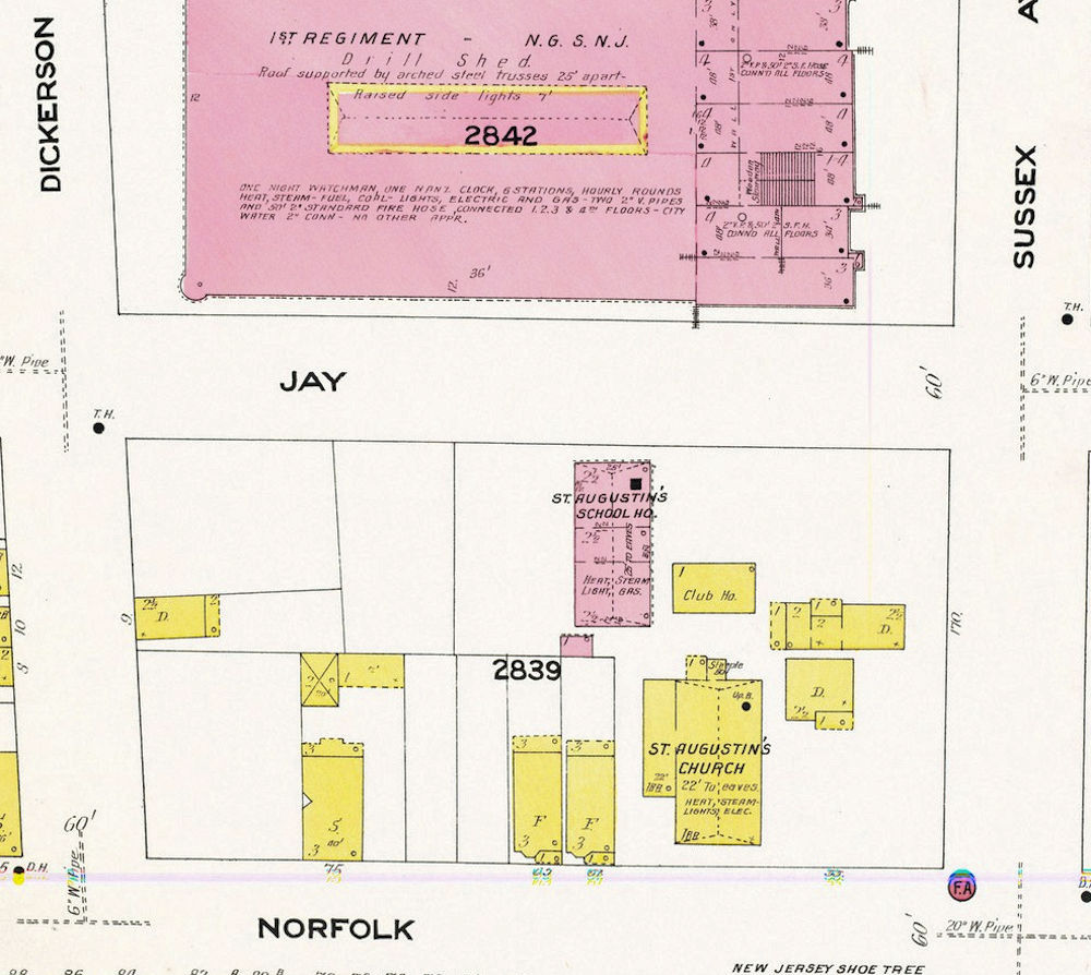 1908 Map
170, 172 Sussex Ave. c. Jay Street
