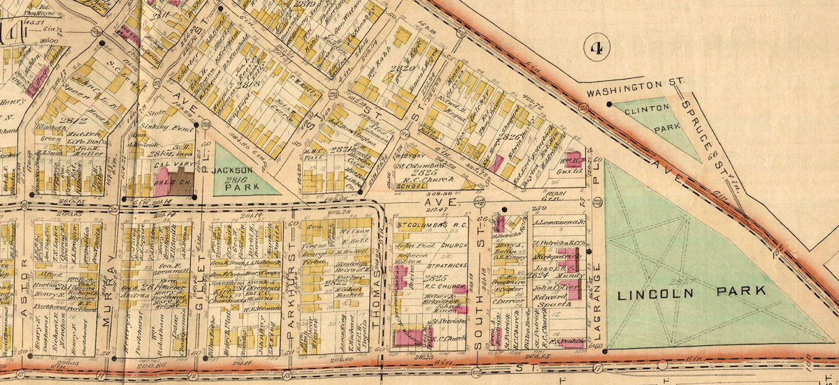 1889 Map
25, 29 Thomas Street c. Pennsylvania Ave.
