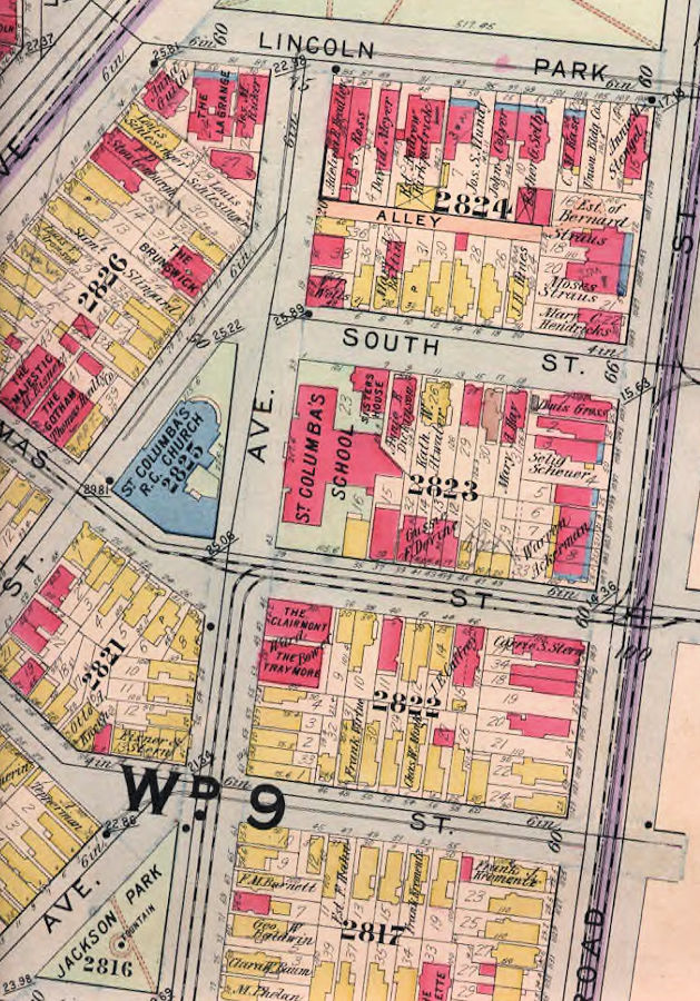 1912 Map
25, 29 Thomas Street c. Pennsylvania Ave.
