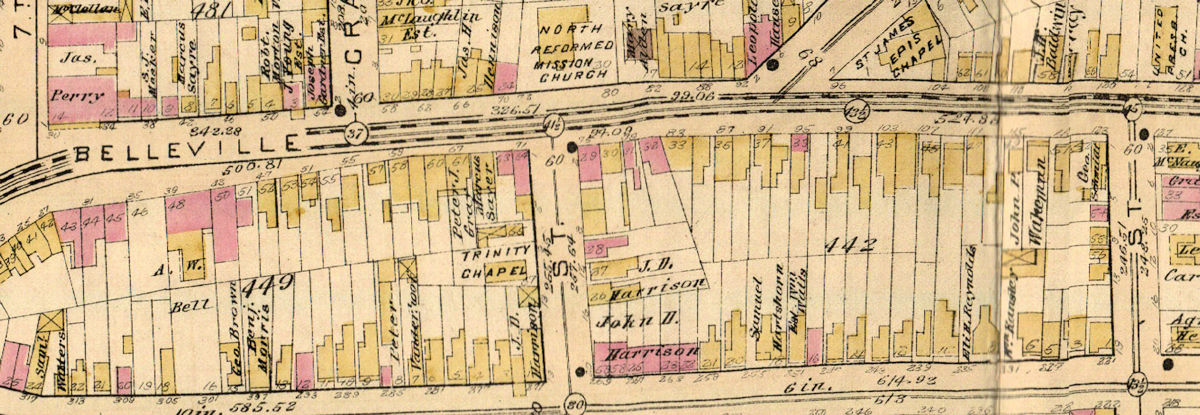 1889 Map
98 Belleville Avenue Location
