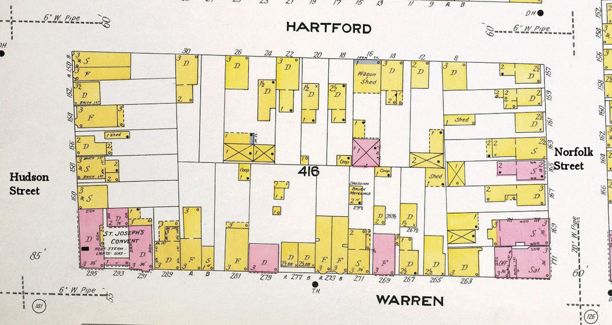 1908 Map
Hudson & Warren Streets
