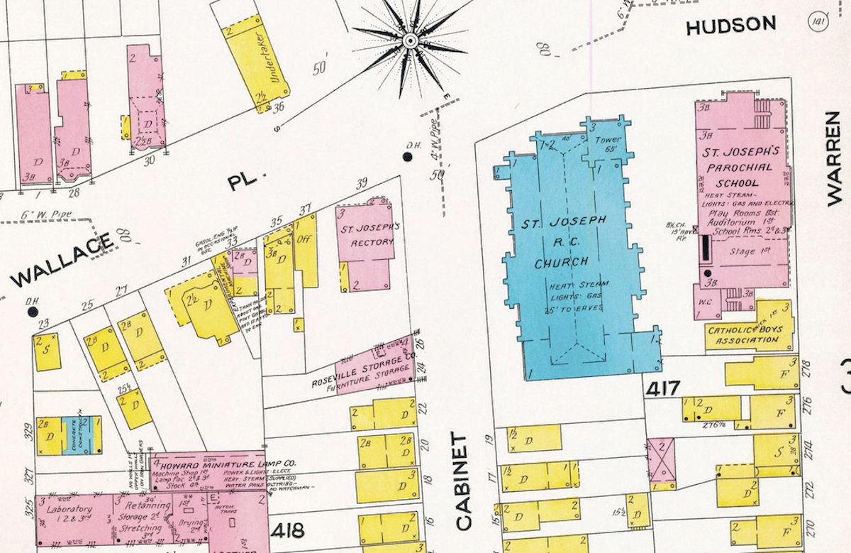 1908 Map
39 - 43 Wallace Street n. Cabinet Street
