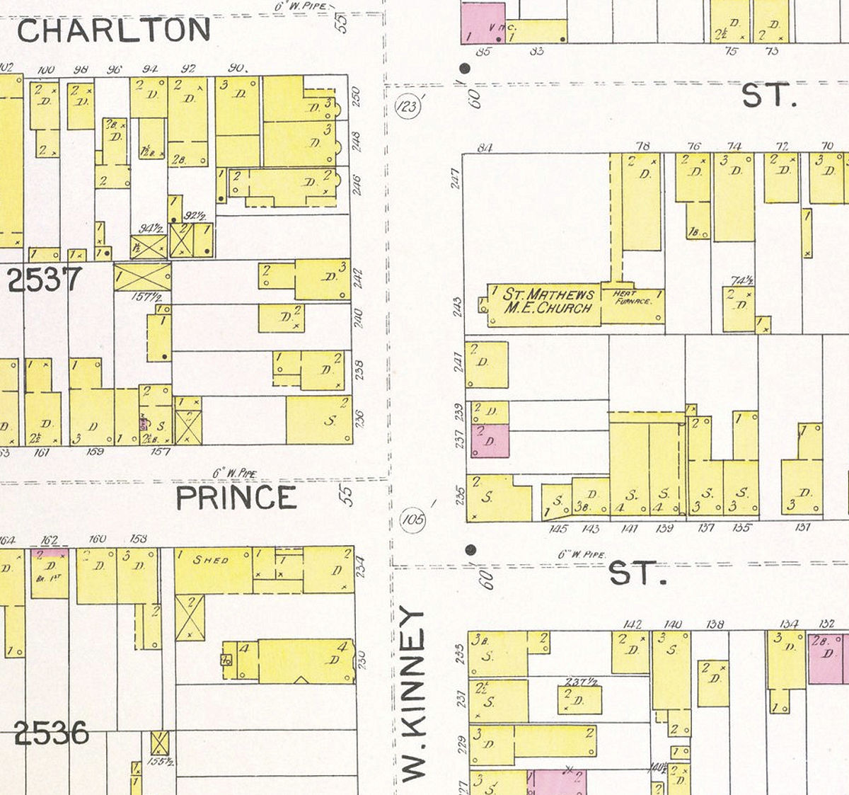 1892 Map
W. Kinney c. Charlton St.

