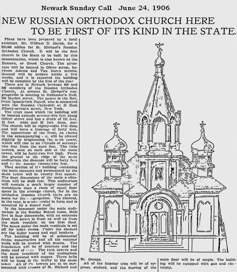 New Russian Orthodox Church Here, to be First of Its Kind in the State
June 24, 1904

