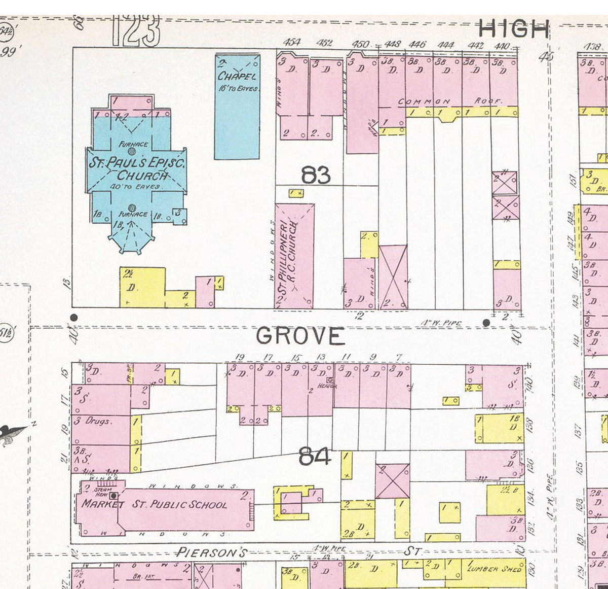 1892 Map
456 - 466 High Street 

