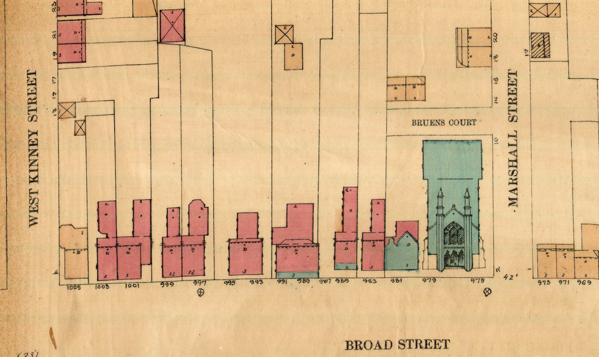 1868 Map
977 - 981 Broad Street
