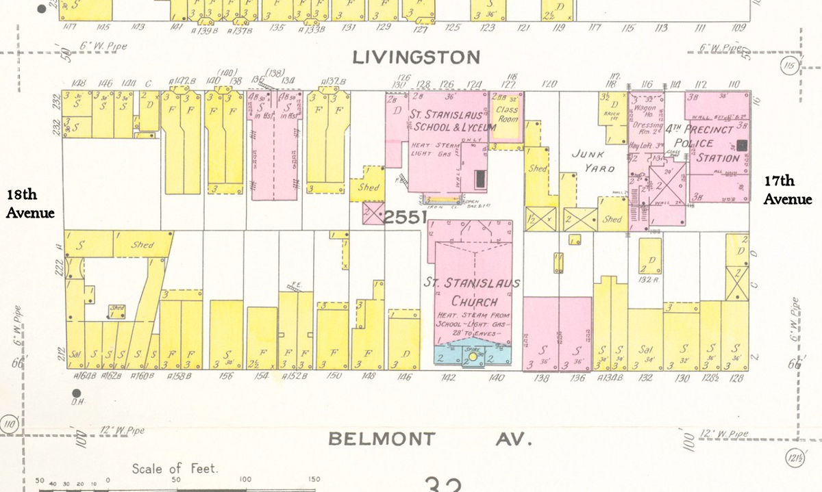1908 Map
114, 144 Belmont Avenue
