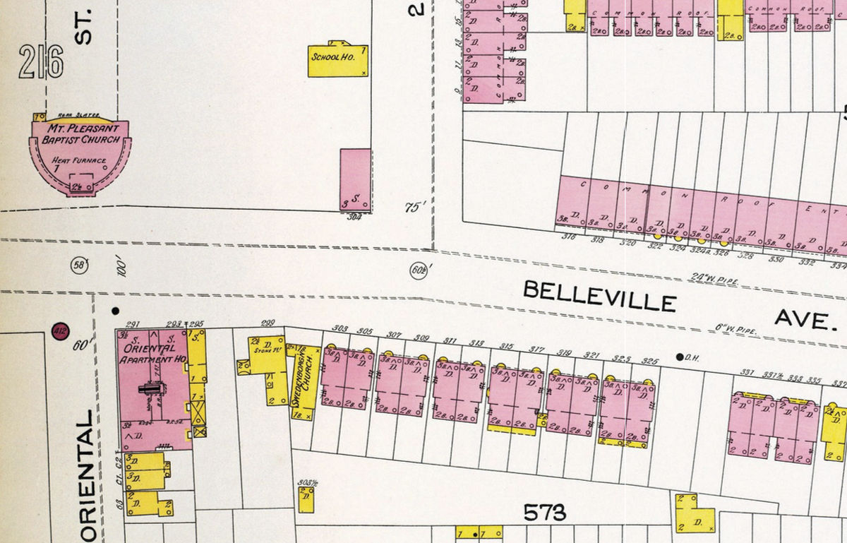 1892 Map
Belleville Ave. opp. Second Ave.
