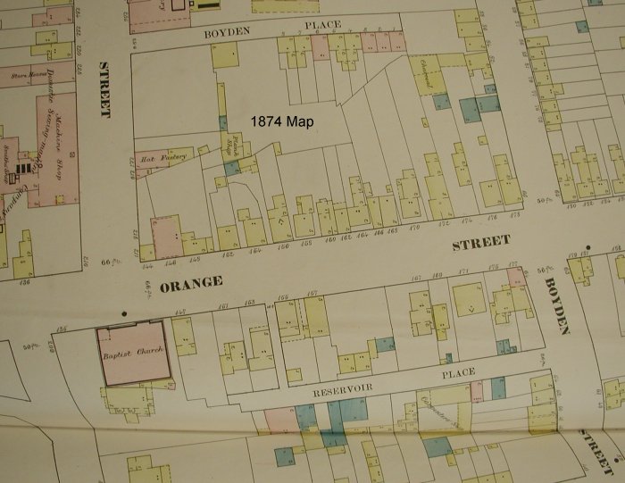 1874 Map
123, 133, 145 Orange Street c. High Street
