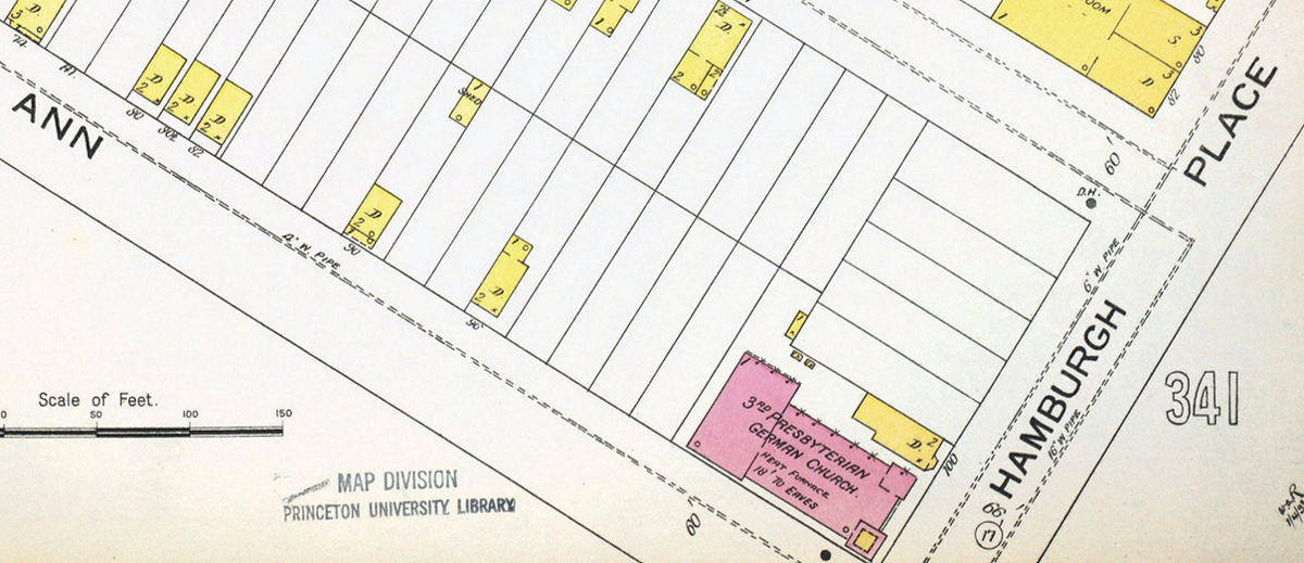 1892 Map
106 Ann Street c. Hamburg Place

